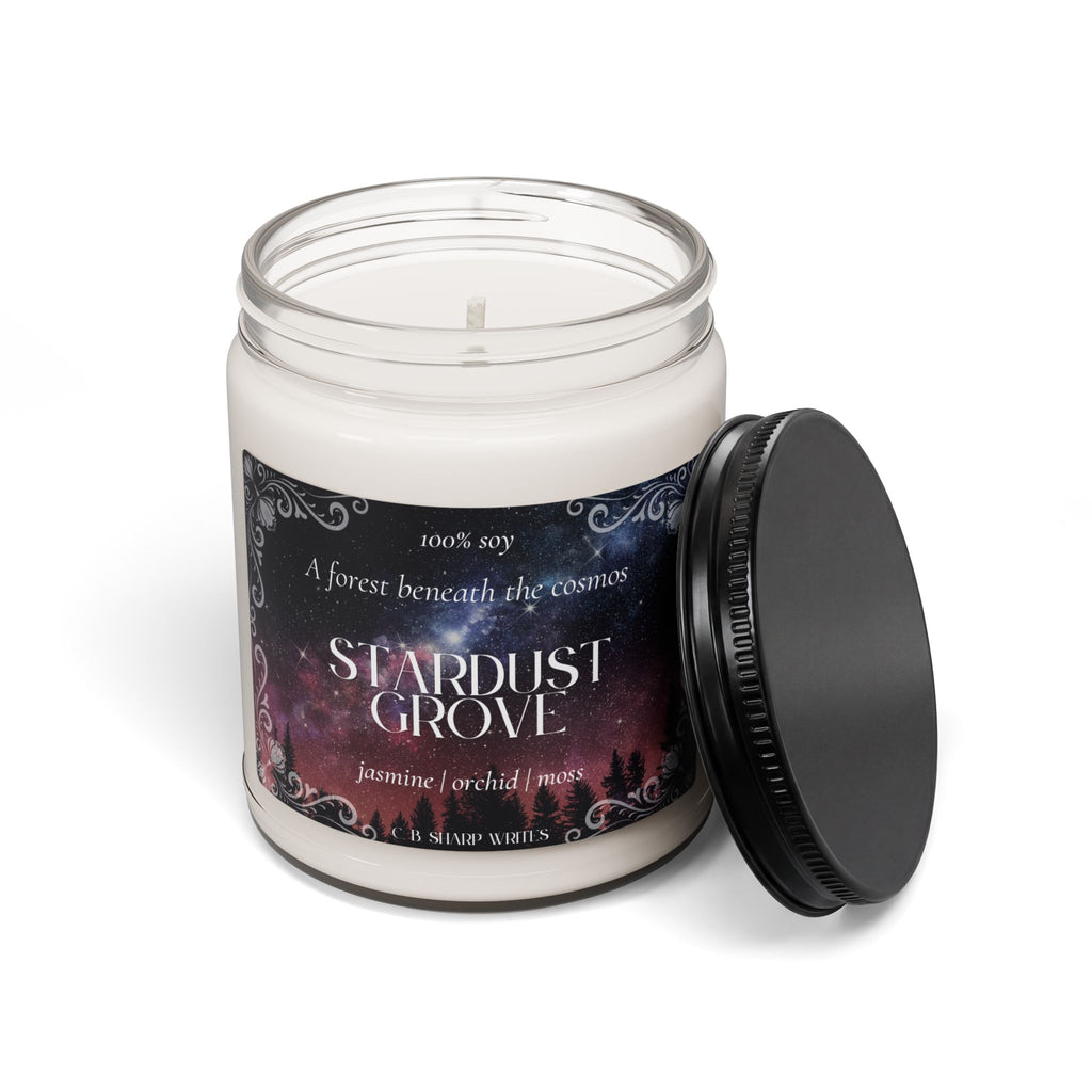 Stardust Grove Scented Soy Candle — Jasmine, Orchid & Moss (9oz)