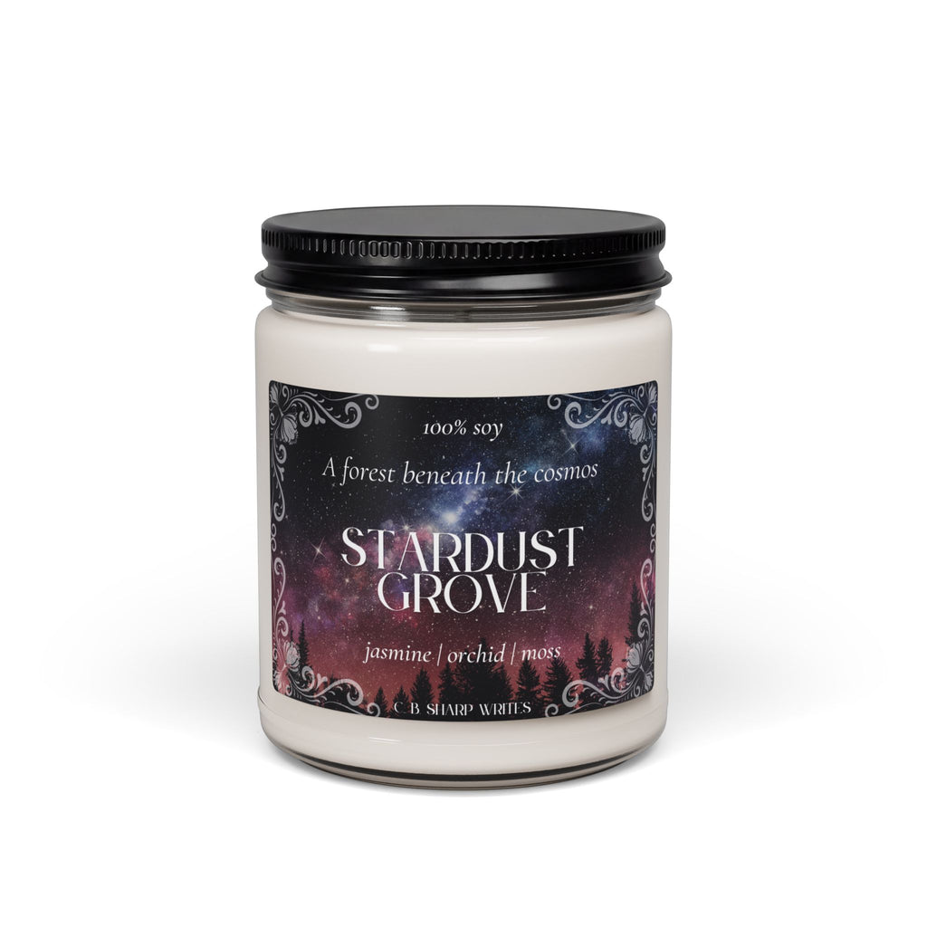 Stardust Grove Scented Soy Candle — Jasmine, Orchid & Moss (9oz)