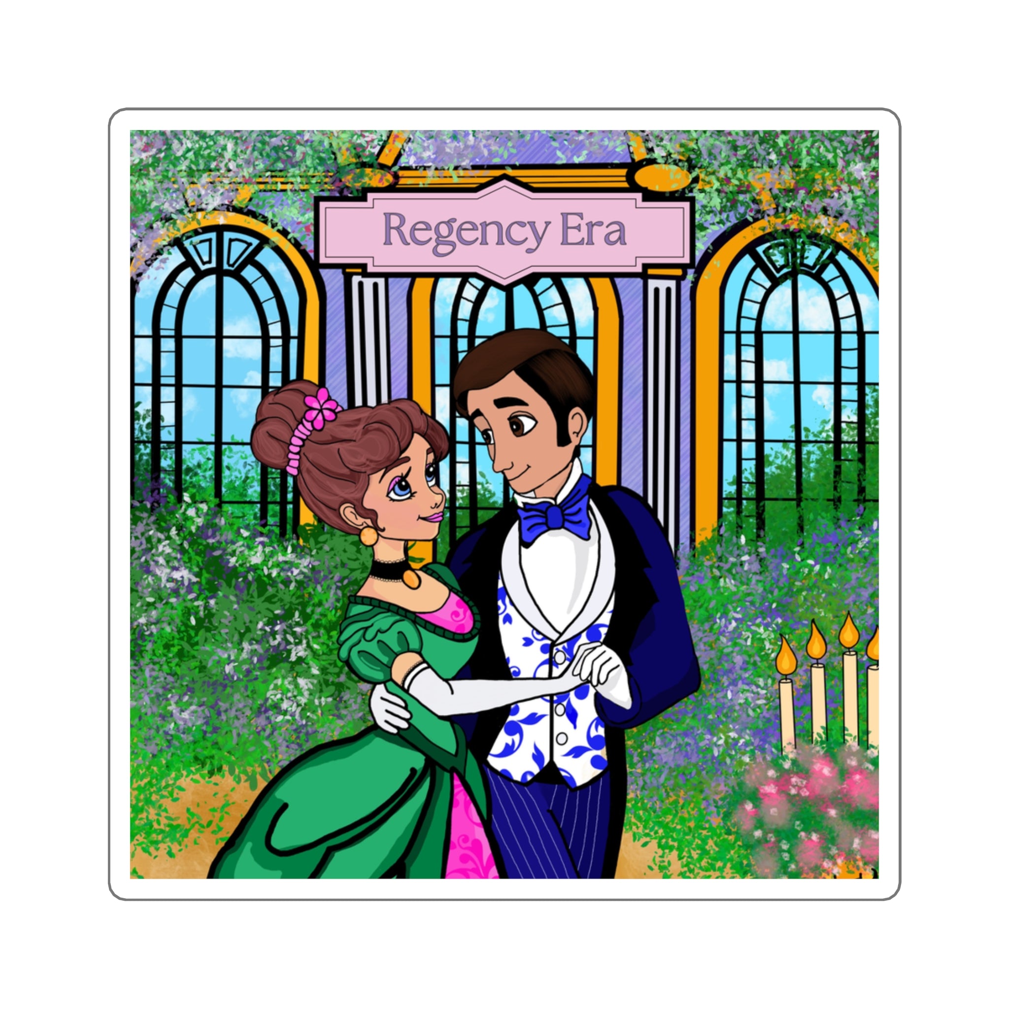 Regency Era - Square Sticker
