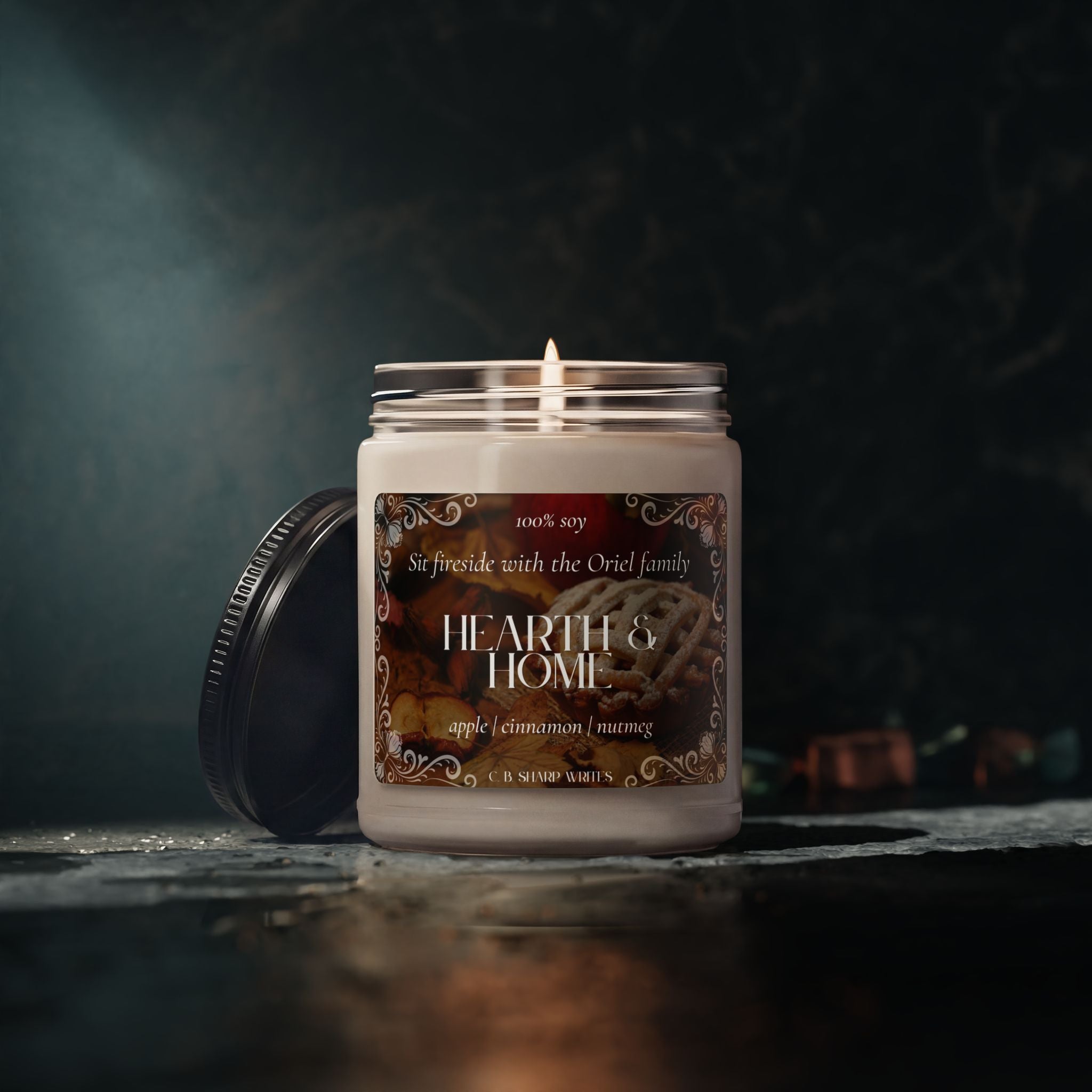 Hearth & Home Scented Soy Candle — Apple Cinnamon + Nutmeg, 9oz