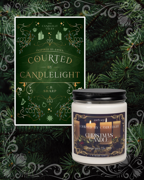 Courted by Candlelight Christmas Candle — Orange Spice Fir & Pine, 9oz Scented Candle