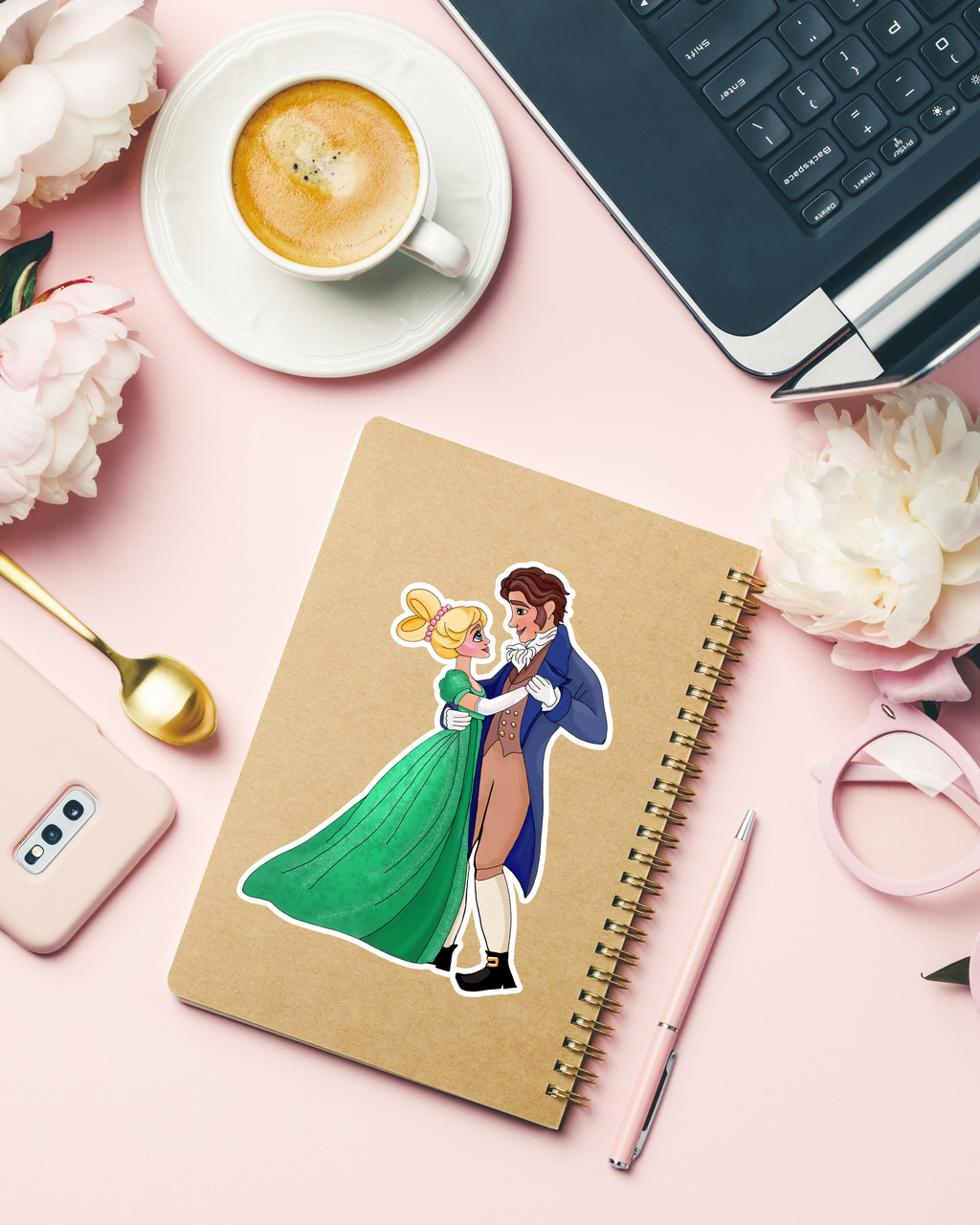 Emmaline & Mr. Knightley Kiss-Cut Sticker